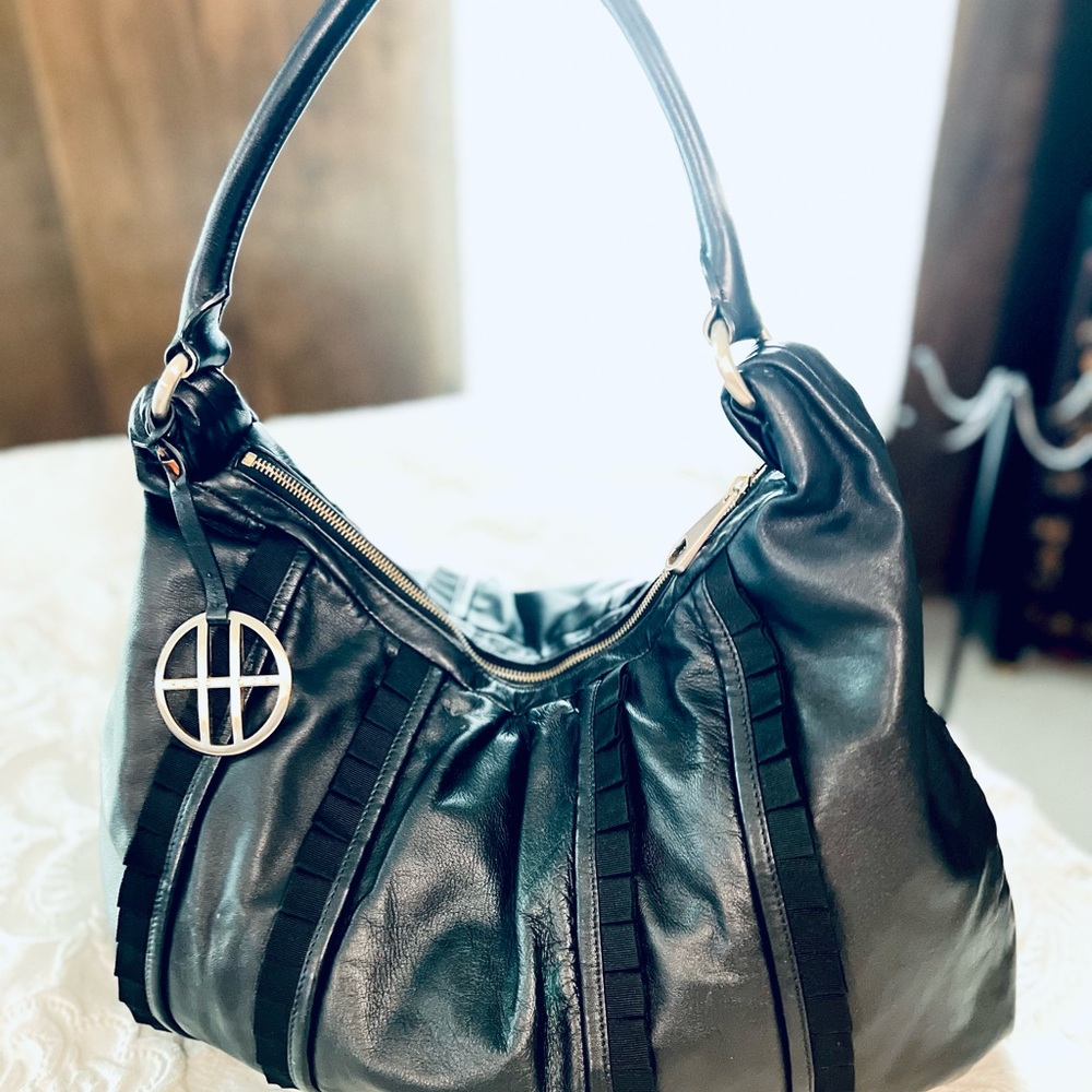 Large Black Hugo Boss Hobo Bag